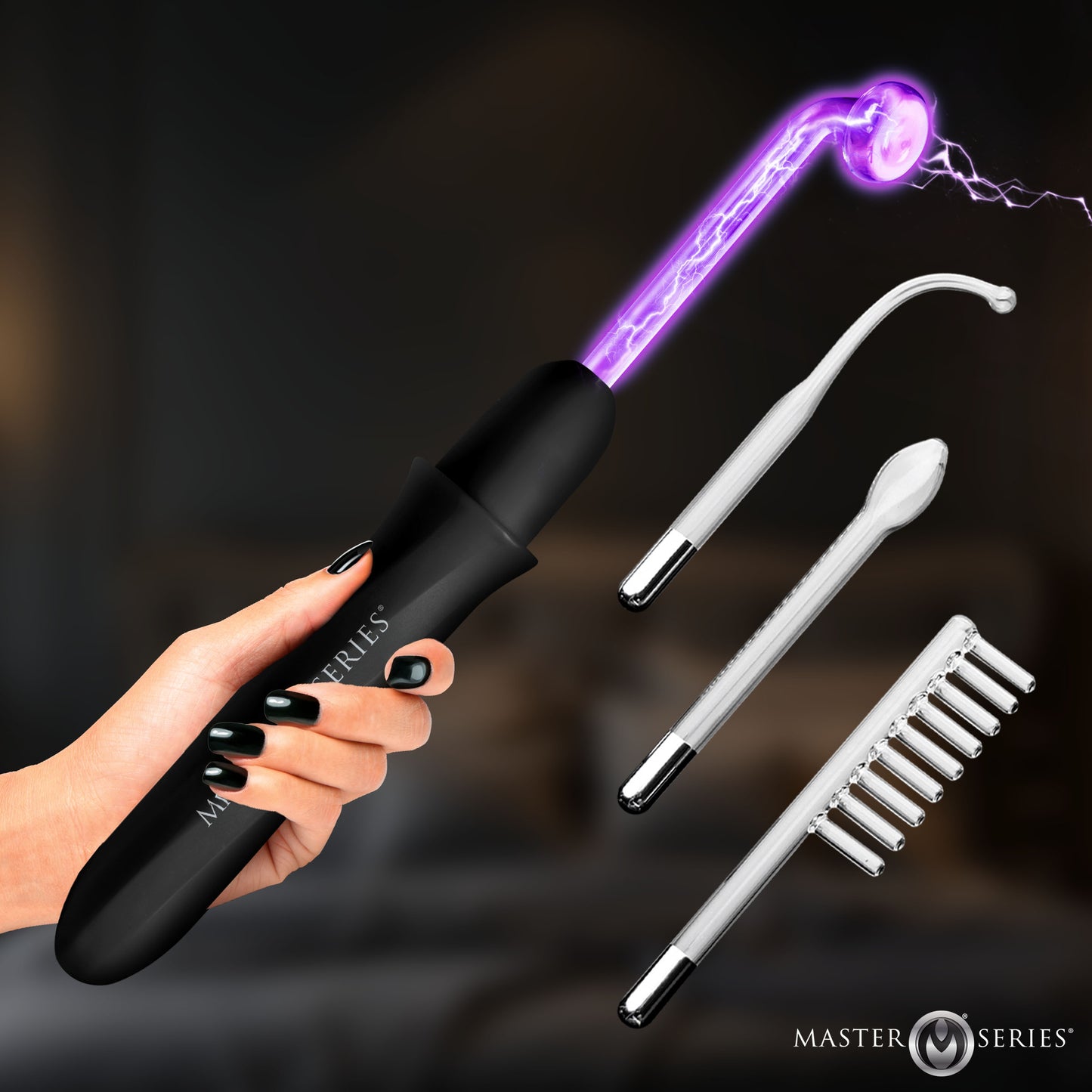 Elektrawand Rechargeable Violet Wand with Attachments -