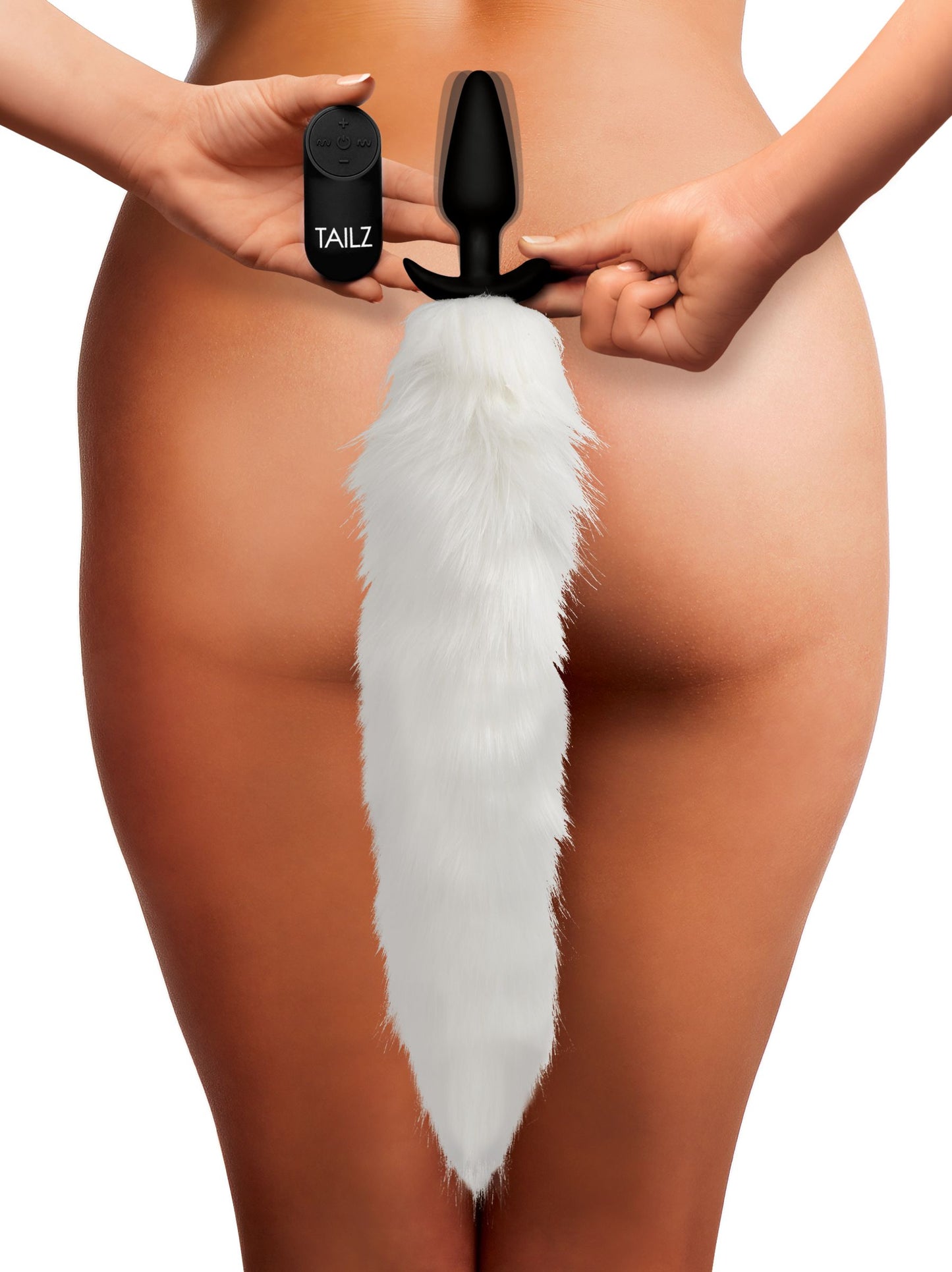 Vibrating Fox Tail Slender Anal Plug