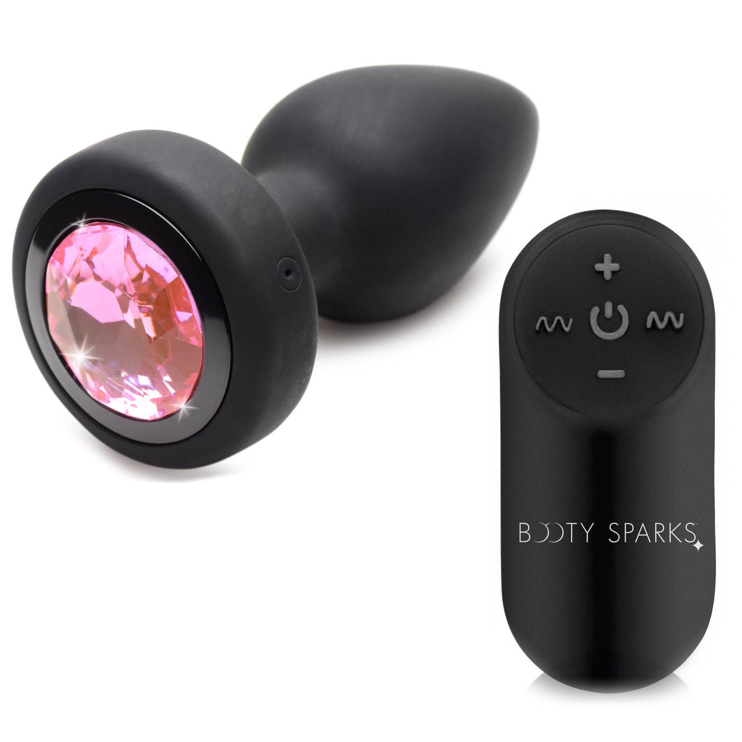 28X Vibrating Silicone Gem Anal Plug - Small