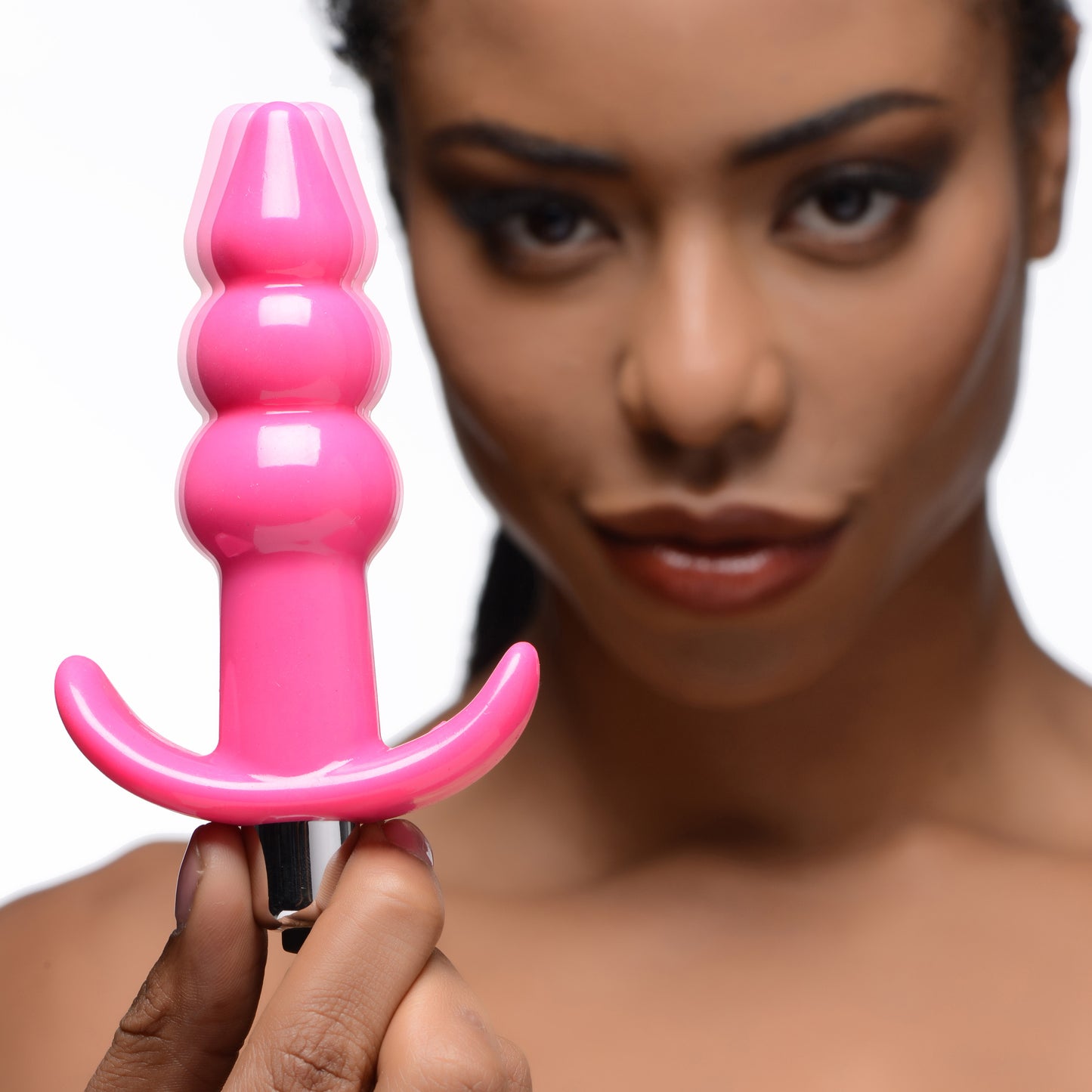 Ribbed Vibrating Butt Plug -