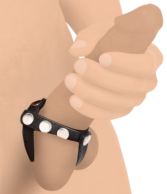 Leather Snap-on Cock Harness -